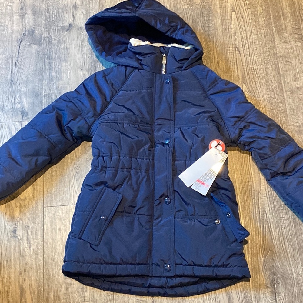 Kensie Girl fleece lined Navy Jacket Brand New With Tags
